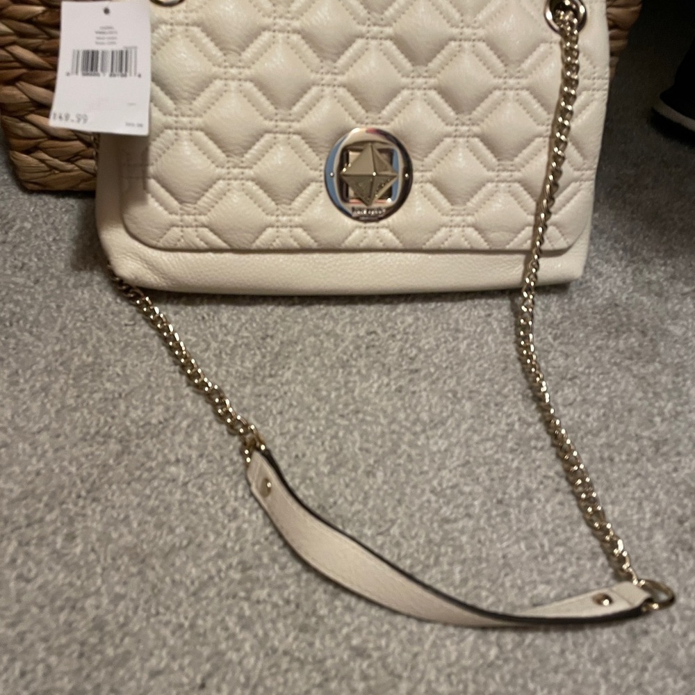 Kate Spade Quilted Cynthia Shoulder Bag in Bone